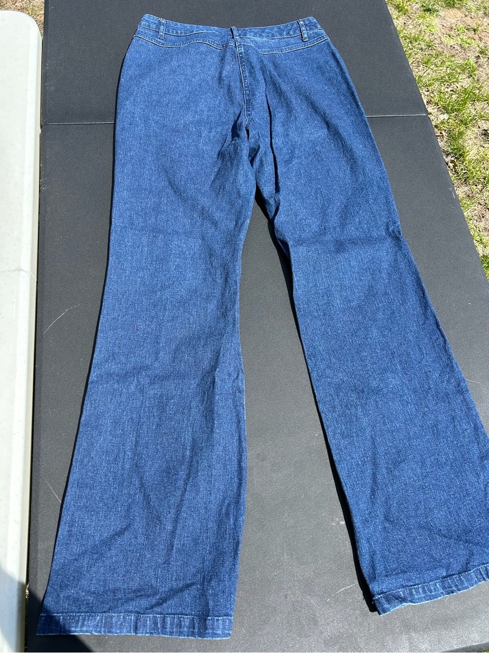 Women’s Blue Straight Leg Jeans with Bead Embellishment - Picture 9 of 13